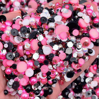 Pink and Black Pearl Mix