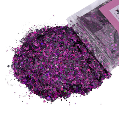 Purple and Black Chunky Glitter Mix