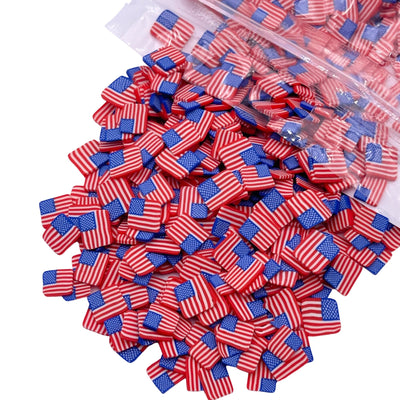 American Flag Polymer Clay Slices