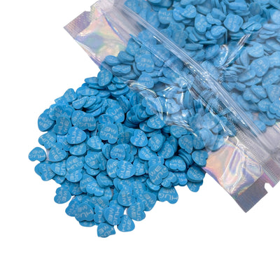 Blue Conversation Hearts Polymer Clays