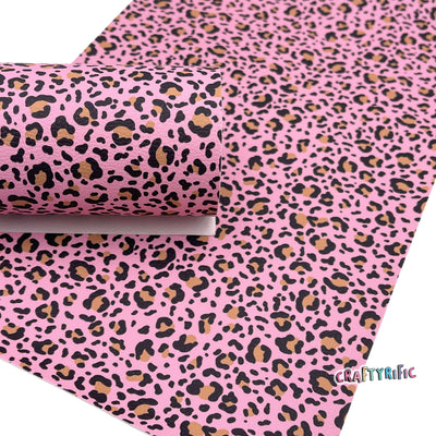 Pink Leopard Premium Faux Leather Sheets