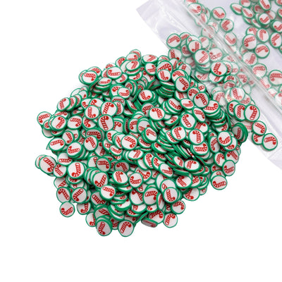 Peppermint Cane Polymer Clay Slices