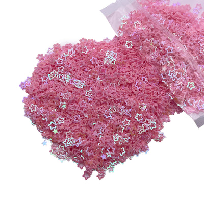 Pink AB Stars Sequin Craft Glitter