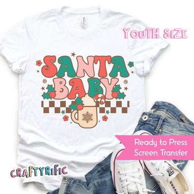 Youth Santa Baby Matte Thin Screen Print Transfer