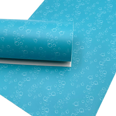 Bubbles Custom Print Faux Leather Sheet