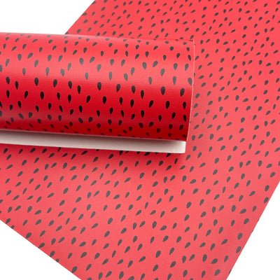 Watermelon Seeds Custom Print Faux Leather Sheet