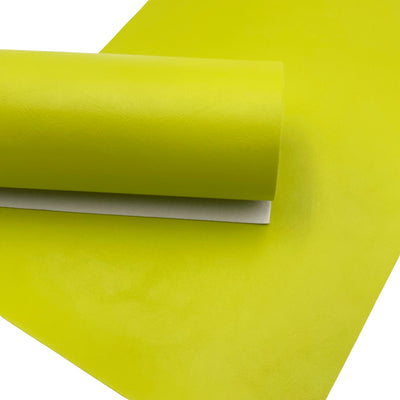 Lime Smooth Faux Leather Sheet