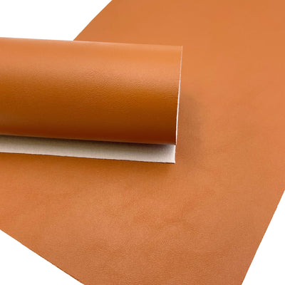 Caramel Smooth Faux Leather Sheet