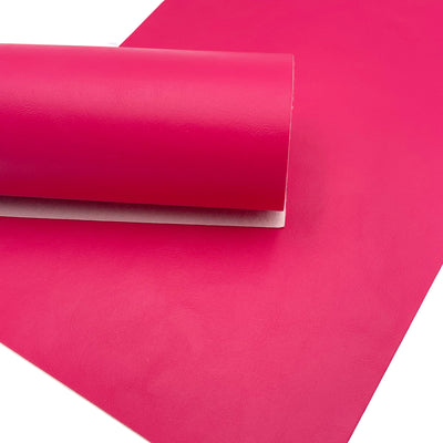Hot Pink Smooth Faux Leather Sheet