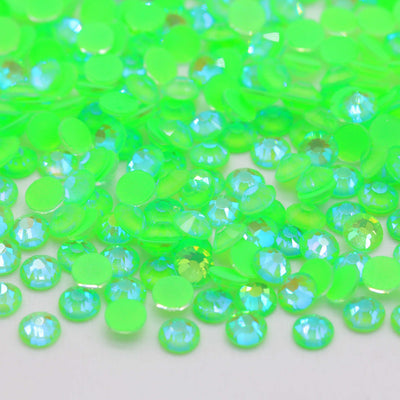 Apple Green Luminous Glass Rhinestones