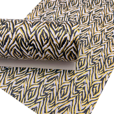 Gold Zebra Smooth Gold Foil Fabric Sheet