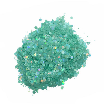 Macaroon Series - Teal Chunky Glitter, Polyester Glitter, Solvent Resistant, Premium Quality Glitter for Tumblers