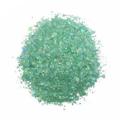 Macaroon Series - Mint Green Chunky Glitter, Polyester Glitter, Solvent Resistant, Premium Quality Glitter for Tumblers