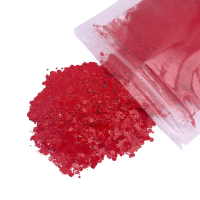 Matte Red Chunky Glitter, Polyester Glitter, Solvent Resistant, Premium Quality Glitter for Tumblers
