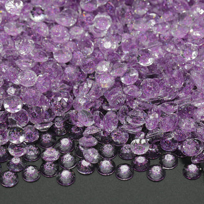 Purple Glitter Jelly Flatback Rhinestones 1000pcs