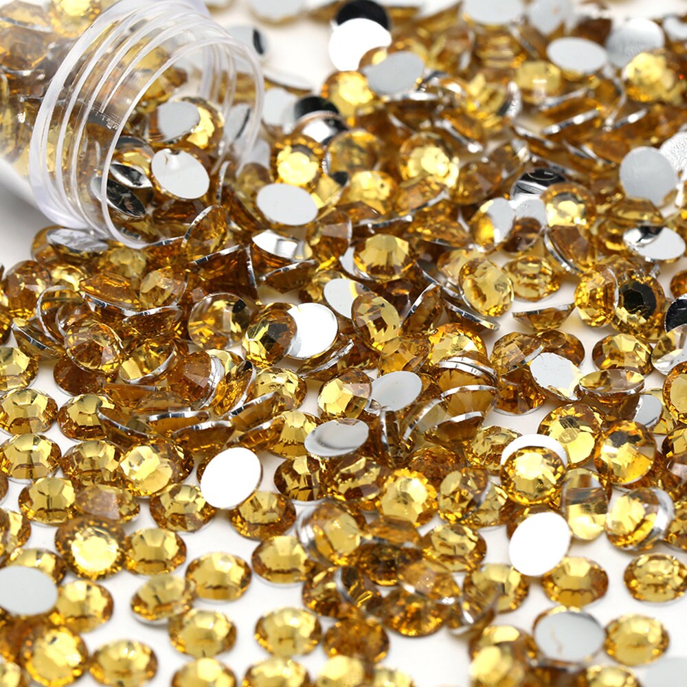 Topaz Flatback Resin Rhinestones 1000pcs – Craftyrific